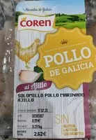 Mängden socker i Solomillo pollo marinado ajillo