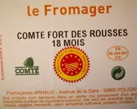 Mängden socker i Comté fort des rousses 18 mois