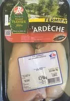 Mängden socker i découpe de poulet fermier de l'Ardèche cou nu jaune