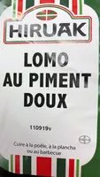 Mängden socker i Lomo au piment doux