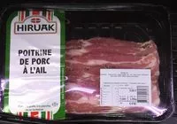 Mängden socker i Poitrine de porc à l'ail