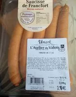 Mängden socker i Saucisse de Francfort