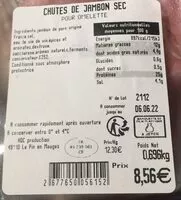 Mängden socker i Chutes de jambon sec