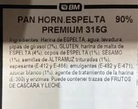 Mängden socker i Pan horneado espelta 90% premiun