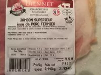 Mängden socker i Jambon supérieur issu de porc fermier