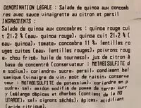 Mängden socker i Salade quinoa