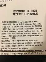 Mängden socker i Empanada de Thon