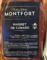 Mängden socker i Magret de canard Maison Montfort