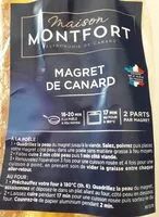 Mängden socker i MAGRET DE CANARD CRU FRANCE