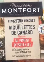 Mängden socker i Aiguillettes de canard marinées