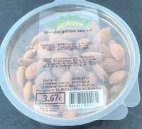Mängden socker i Amandes grillées sans sel