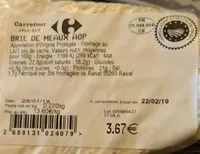 Mängden socker i Brie de Meaux AOP