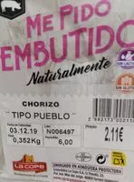 Mängden socker i Chorizo tipo pueblo