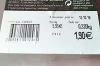 Mängden socker i Cote de porc echine