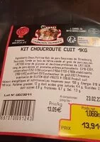 Mängden socker i Kit choucroute