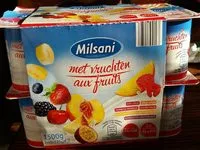 Mängden socker i Milsani Yaourt entier aux fruits