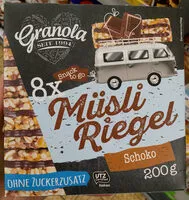 Mängden socker i Müsliriegel ohne Zuckerzusatz - Schoko
