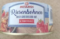 Mängden socker i Riesenbohnen nach griechischer Art in Tomatensauce