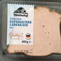 Mängden socker i Delikatess bayrischer Leberkäse fein