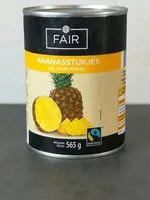 Mängden socker i Ananasstukjes op eigen sap