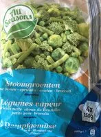 Mängden socker i Legumes vapeur