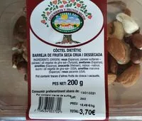 Mängden socker i Barreja de fruita seca