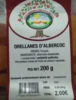 Mängden socker i Orellanes d'albercoc