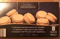 Mängden socker i 12 macarons au foie gras et aux 4 épices