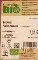 Mängden socker i Filet de poulet bio