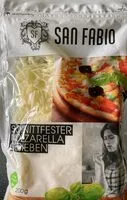 Mängden socker i Mozzarella Gerieben