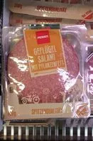 Mängden socker i Geflügel Salami mit Pflanzenfett
