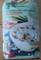 Mängden socker i Bio Dinkel Früchte Müsli