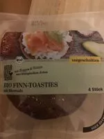 Mängden socker i Bio Finn - Toasties mit Meersalz