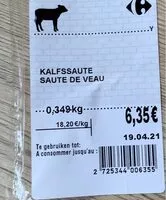 Mängden socker i Saute de veau