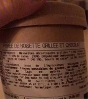 Mängden socker i Purée de noisette grillé et chocolat