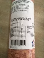 Mängden socker i saucisson à l'ail BN blanc