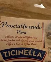 Mängden socker i Prosciutto crudo Piora