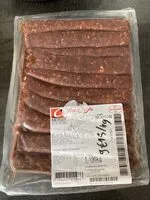 Mängden socker i merguez véritables bœuf/ mouton