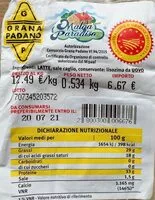 Mängden socker i Grana Padano