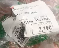 Mängden socker i Patate douce