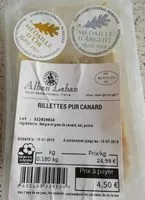 Mängden socker i Rillettes pur canard