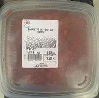 Mängden socker i Paupiette de veau sce tomate
