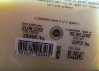 Mängden socker i Beaufort alpage AOP