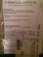 Mängden socker i Beignets de crevettes