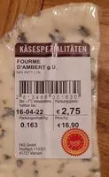 Mängden socker i Käse Fourme D'ambert