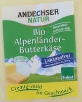 Mängden socker i Bio-Alpenländer-Butterkäse
