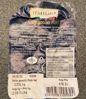 Mängden socker i Capocollo mild