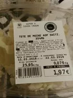 Mängden socker i Tete de moine