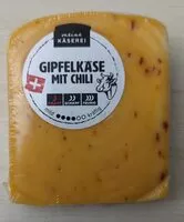 Mängden socker i Gipfelkäse mit Chili