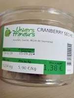 Mängden socker i Cranberry seche